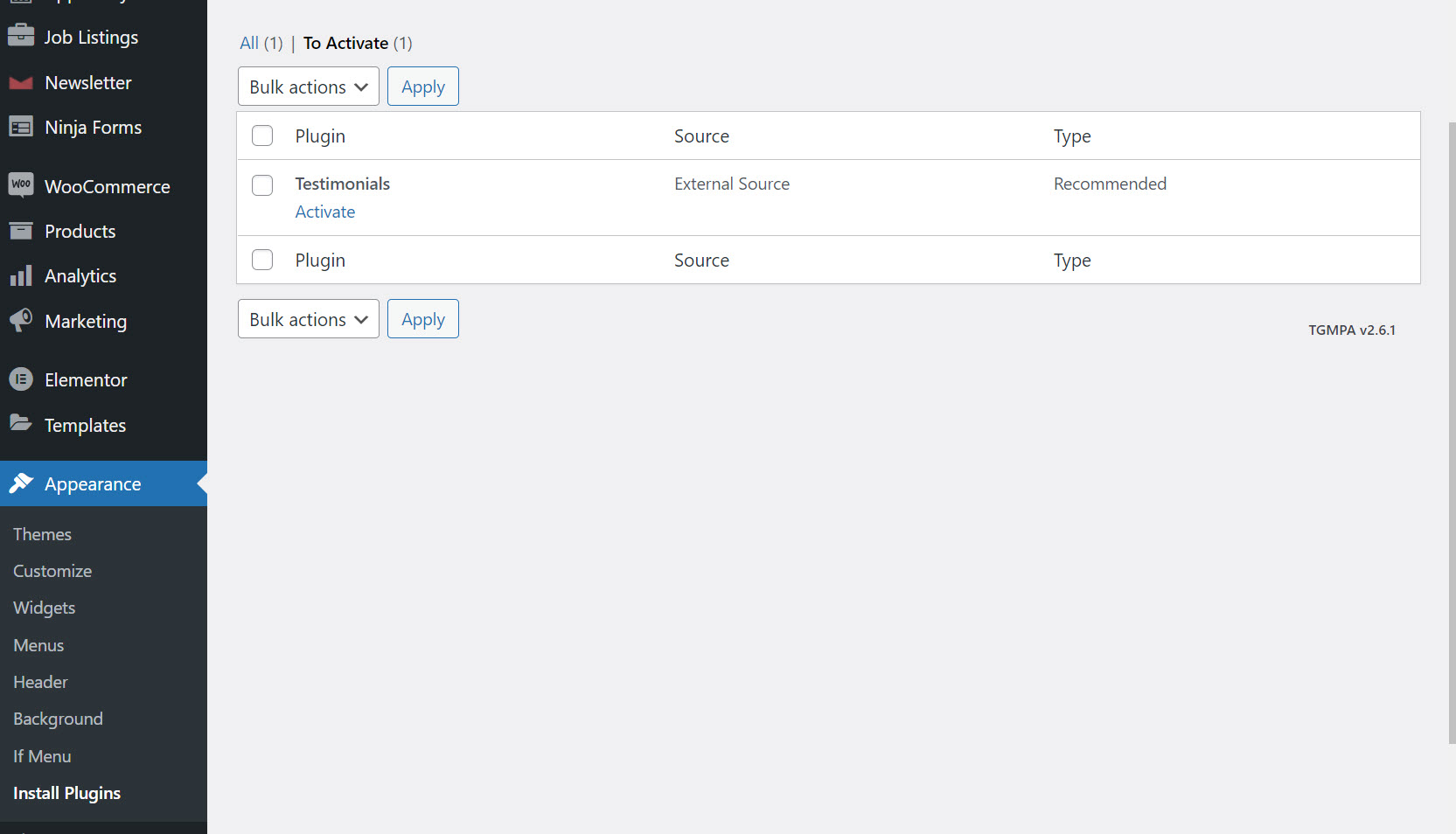 워드프레스 구인구직 테마 Jobify 데모 설치하기 - 플러그인 설치