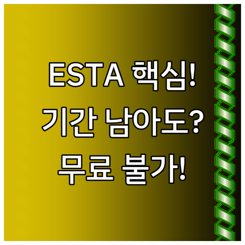 ESTA 유효 기간 남았어도 무료 업..