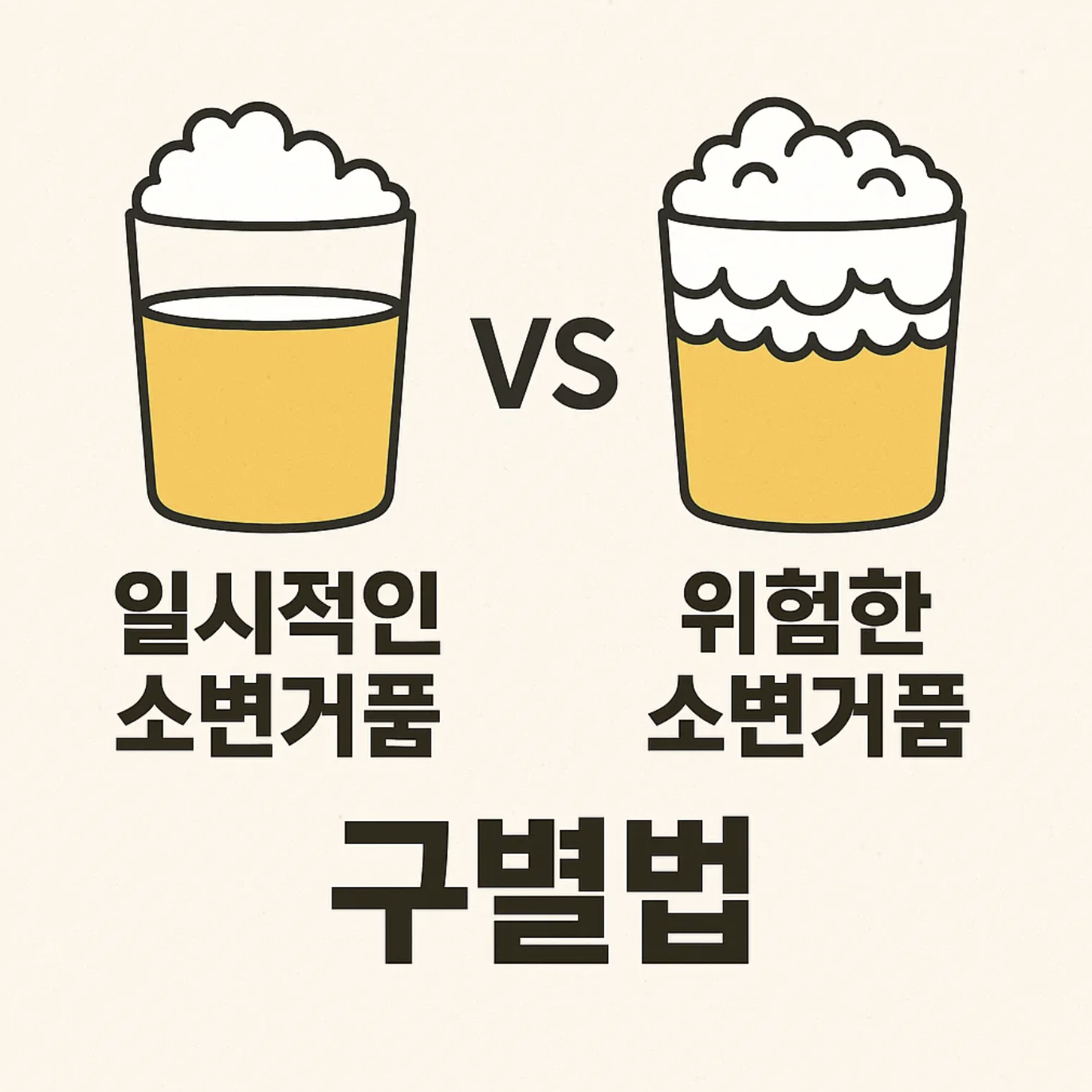 일시적인 소변거품 vs 위험한 소변거품, 구별법