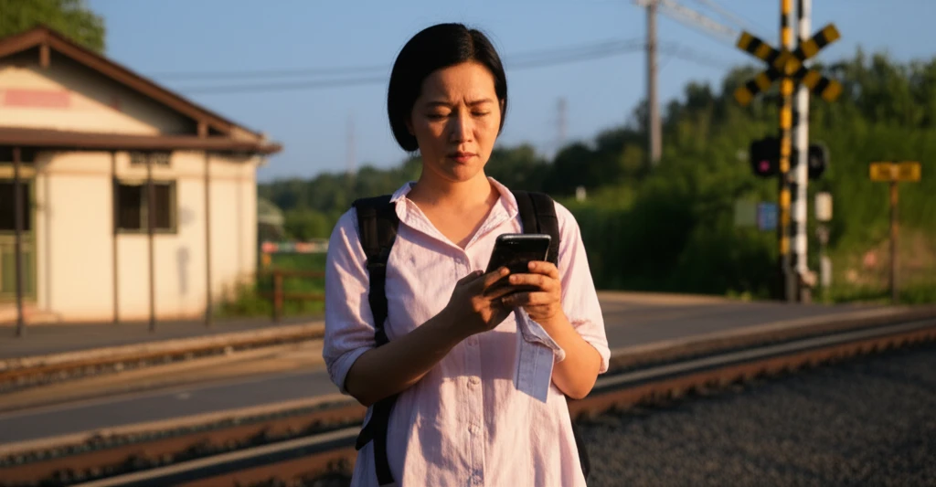 하루 4번 멈추는 간이역 지탄역 시간..