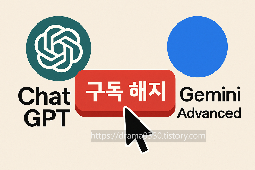 ChatGPT Plus, Gemini Advanced 해지