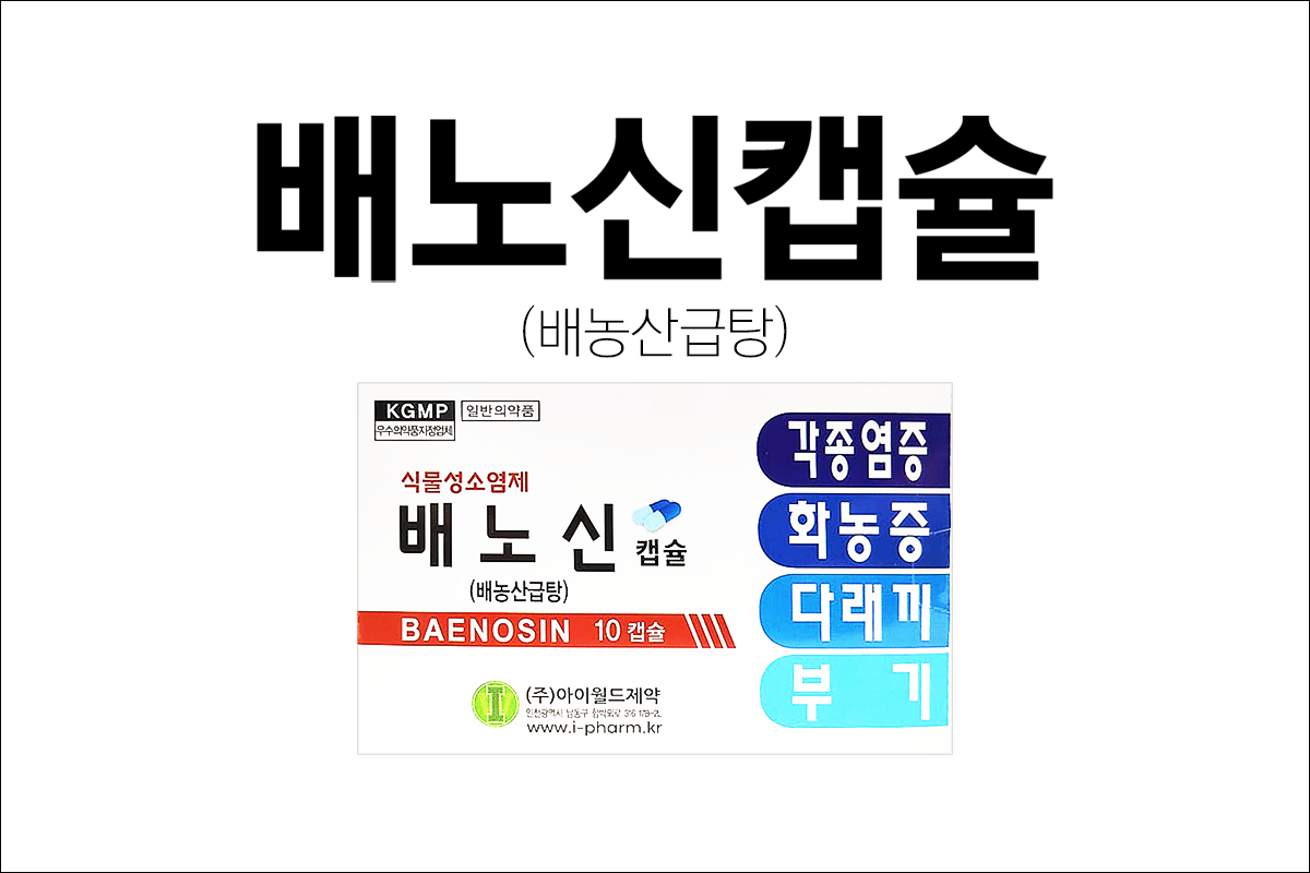 화농성 질환 약(다래끼약) 배노신 캡슐 (Baenosin Capsules)