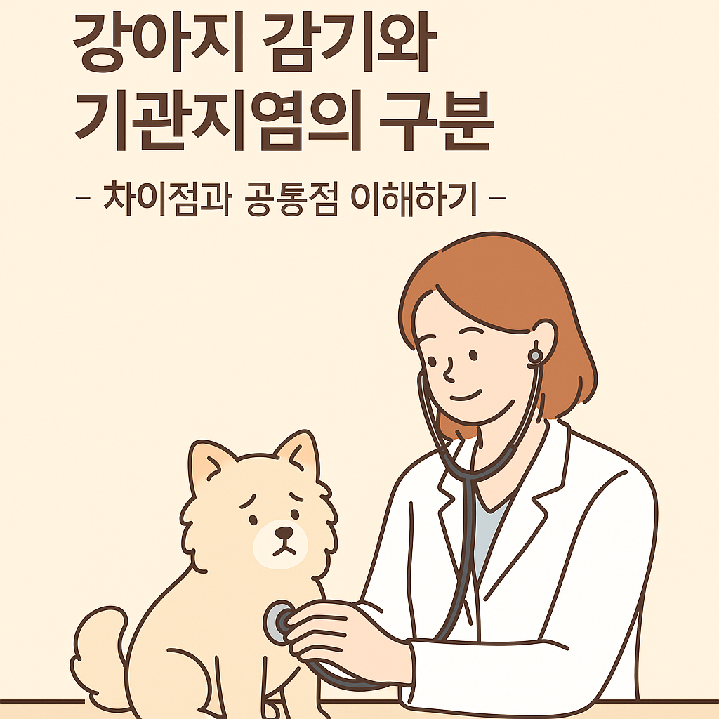 청진기로 강아지 가슴을 듣는 수의사 모습의 이미지