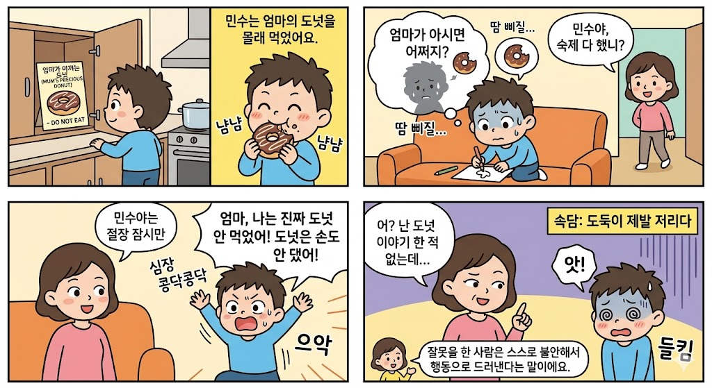 도둑이 제발 저리다 속담