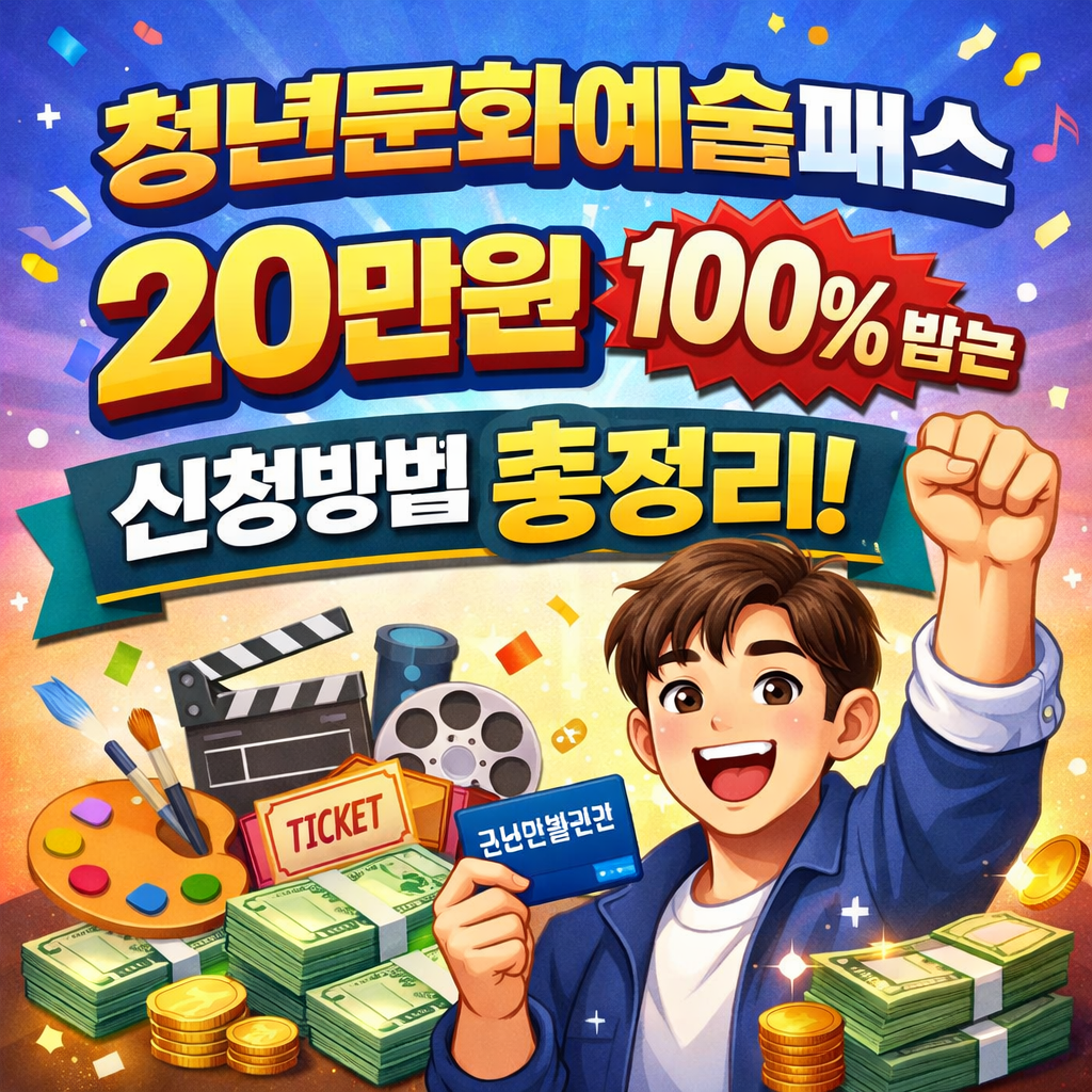 청년문화예술패스 20만원 신청하러 가기
