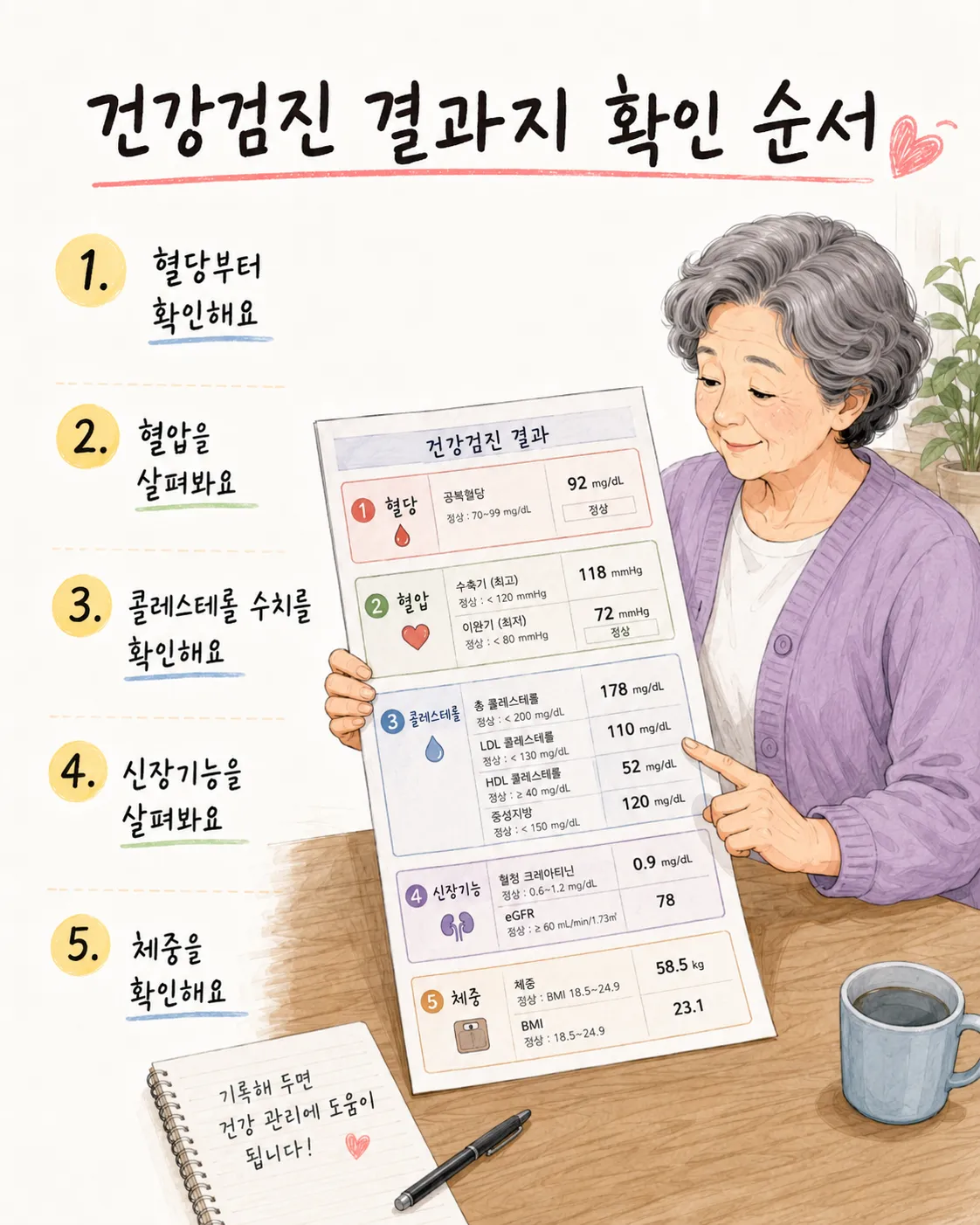 건강검진 결과지 확인 순서
