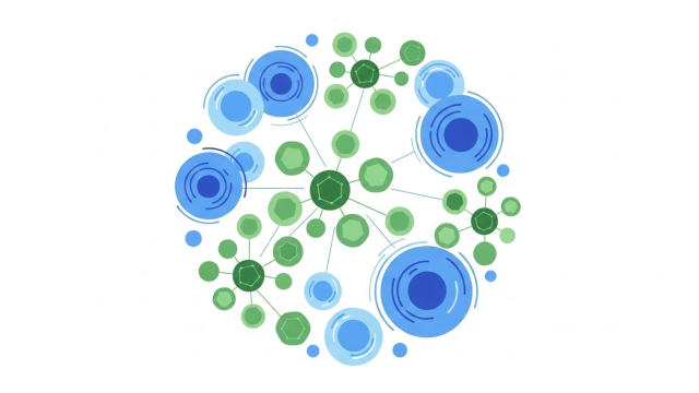 겨우살이 유효 성분과 면역세포 개념을 표현한 그래픽