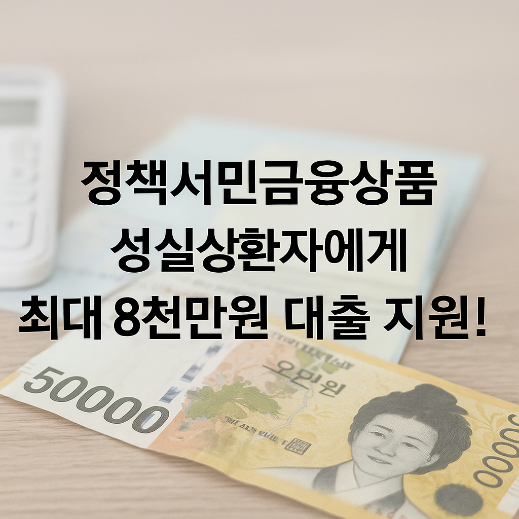 정책서민금융상품 성실상환자에게 최대 8천만원 대출