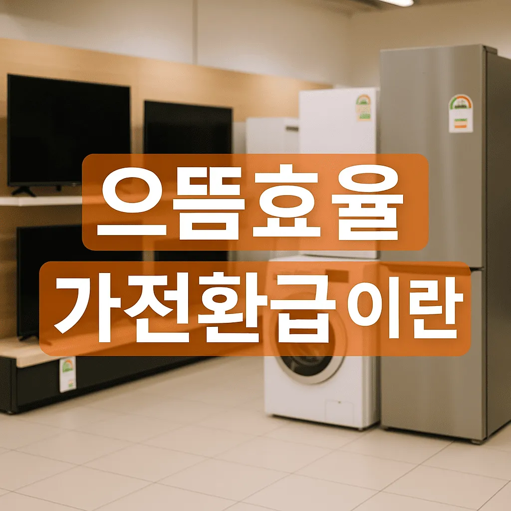 2025 으뜸효율 가전제품 환급사업 총정리