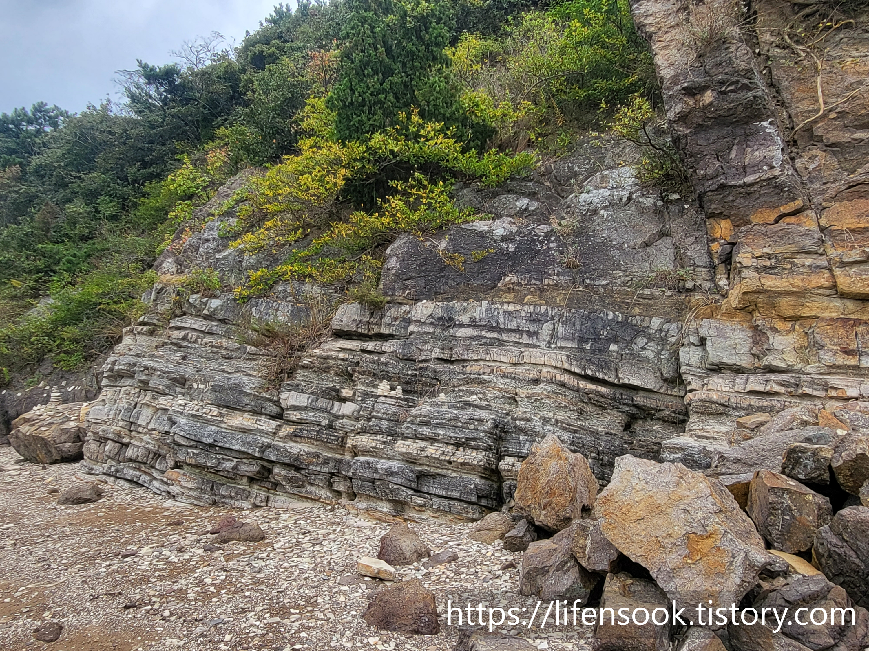 대부해솔길 6코스 탄도퇴적암층