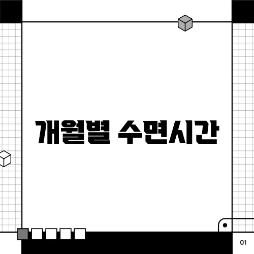 개월별 수면시간