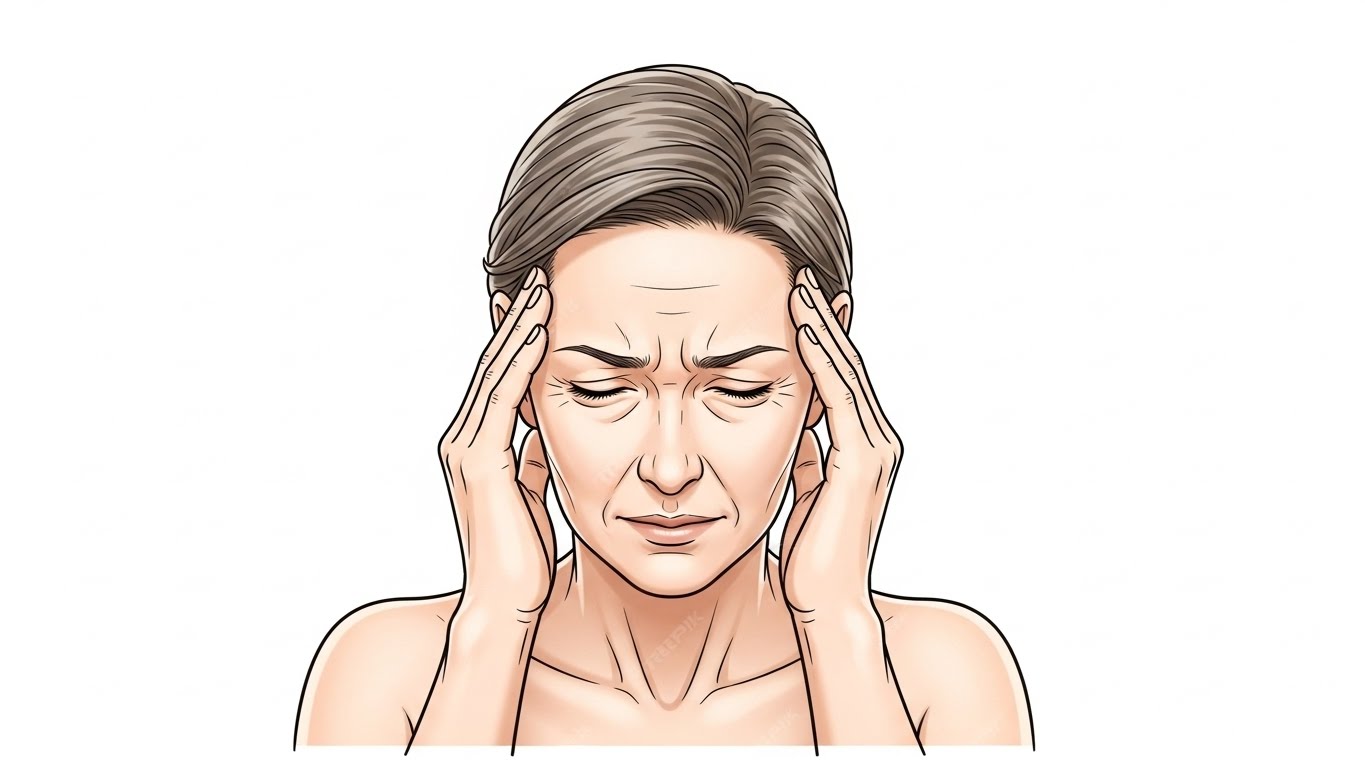 중장년층 사물이 두 개로 보이는 현상 주의 안내 이미지