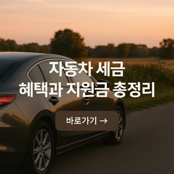 자동차 관련 세금 혜택과 절제 전략