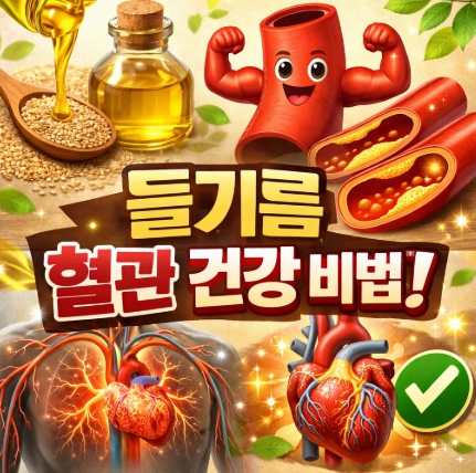 들기름 혈관 건강 효능과 섭취 방법에 대한 이미지