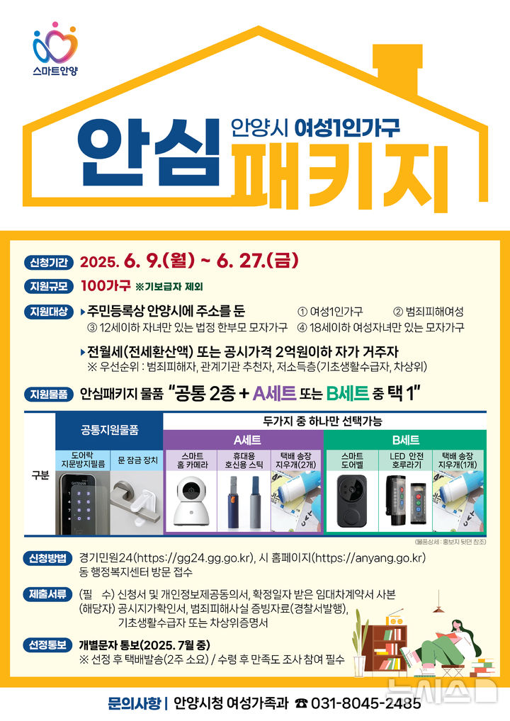 2025 안양시 여성1인가구 안심패키지 신청방법