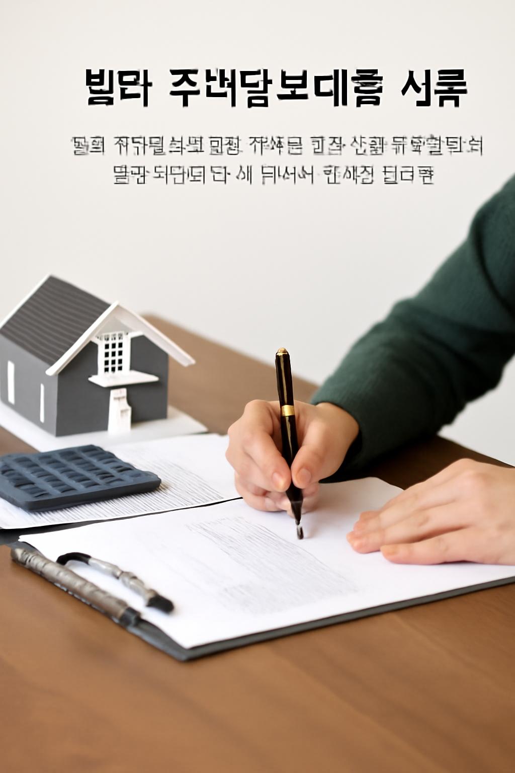 빌라 주택담보대출 서류