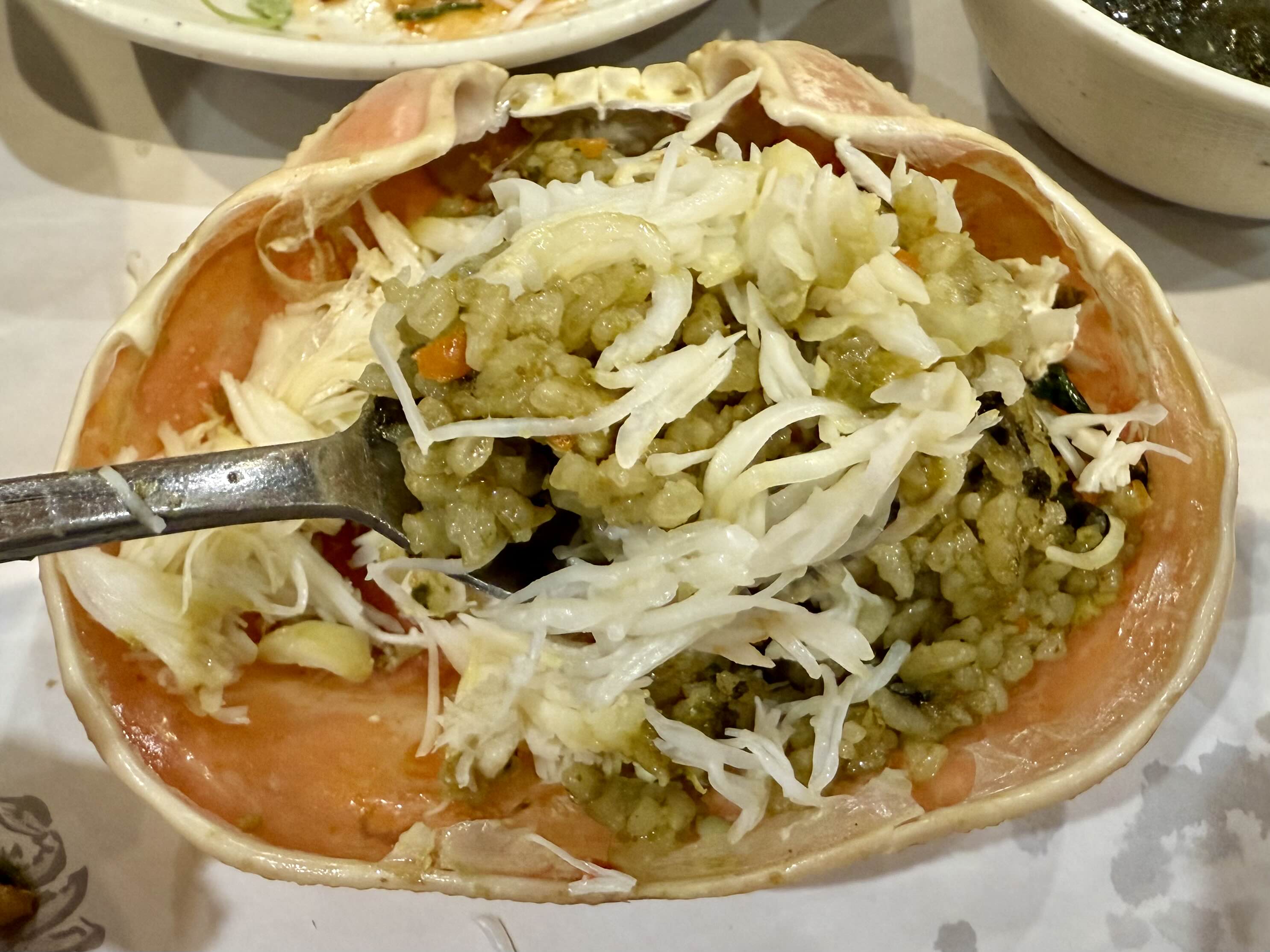 게딱지 밥, 게살