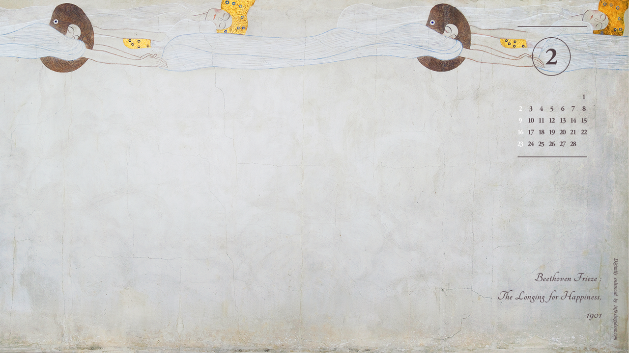 01 베토벤 프리즈, 행복에 대한 염원 A - 2025년2월 노트북배경화면