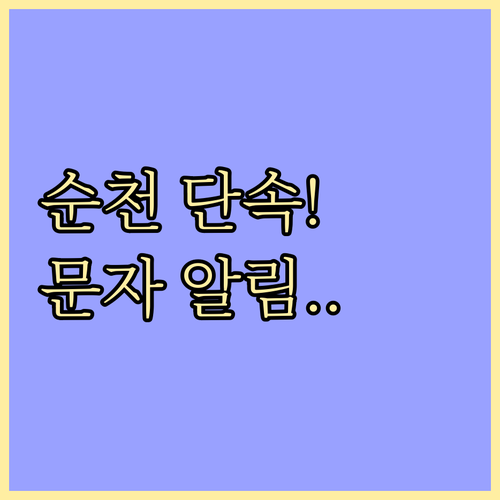 순천 주정차 단속 문자 알림 신청 대..