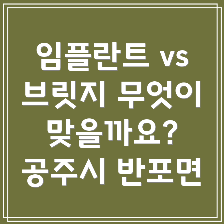 임플란트 브릿지 비교