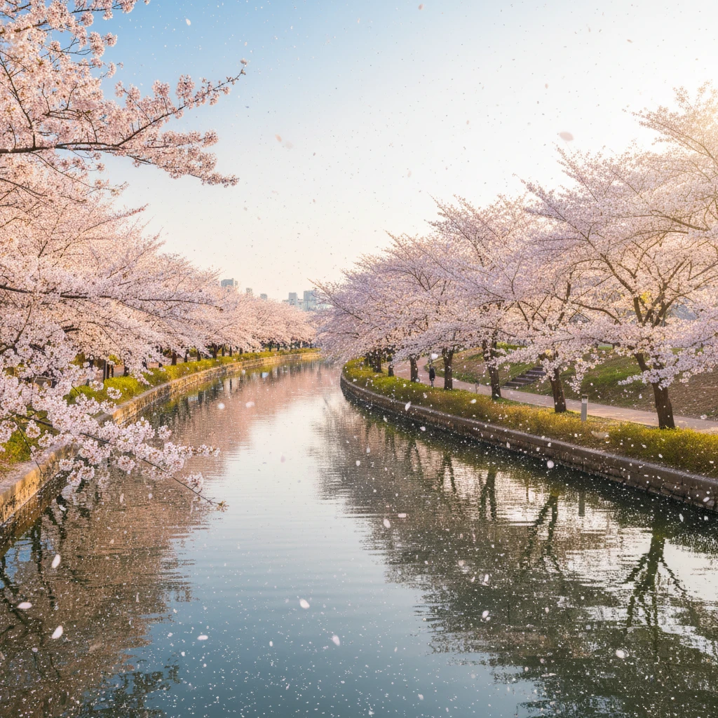황구지천 벚꽃 터널 개화 시기 및 야..