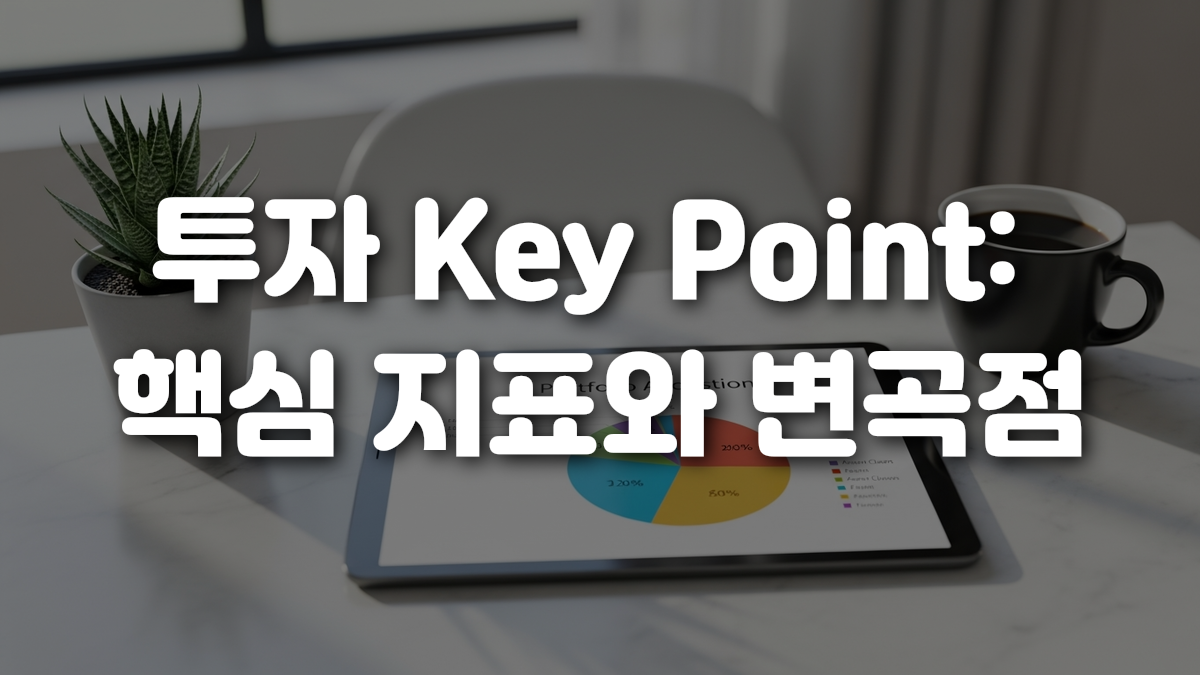 투자 Key Point 핵심 지표와 변곡점