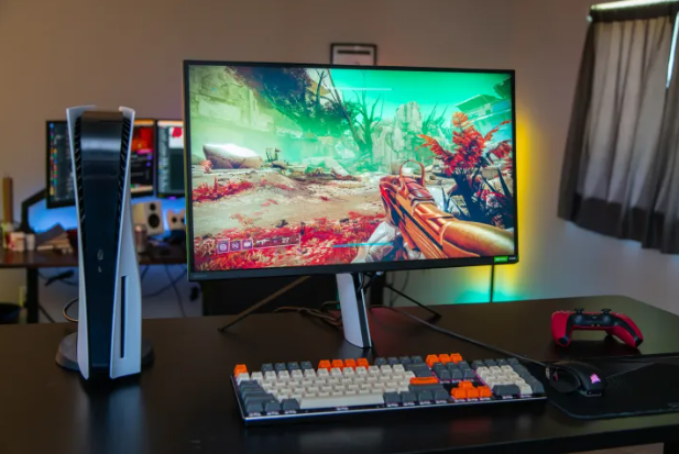 소니 인존 M9 게이밍 모니터에서 데스티니 가디언즈 실행.