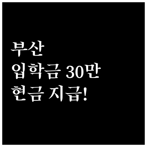 부산 초중고 신입생 입학준비금 최대 ..