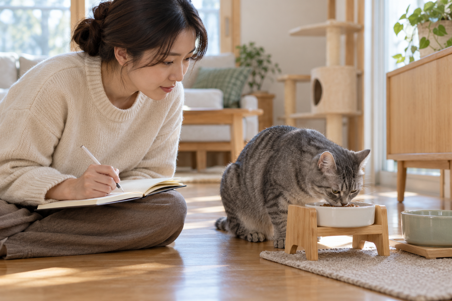 고양이 식사량과 통증 관찰