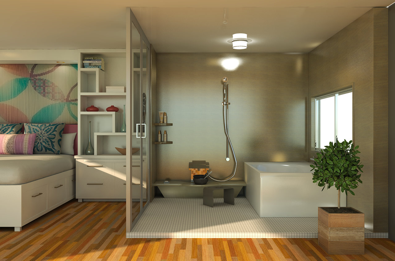 욕실 식물 관련 사진