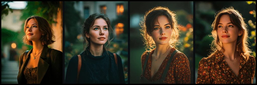 감성 변화 실험, hopeful 감정 표현의 여성 인물 이미지_Midjourney