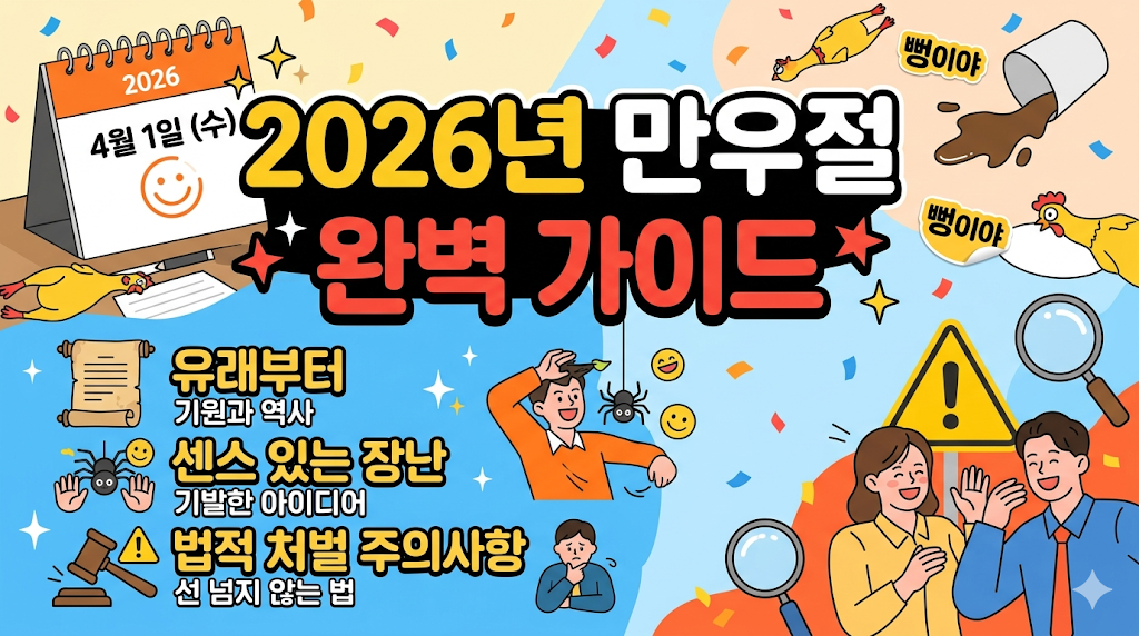2026년 만우절 완벽 가이드: 유래부터 센스 있는 장난, 법적 처벌 주의사항까지