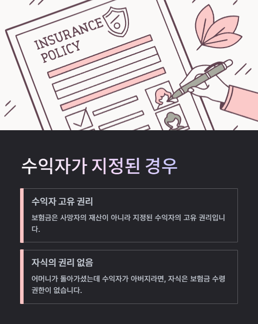 수익자가 지정된 경우