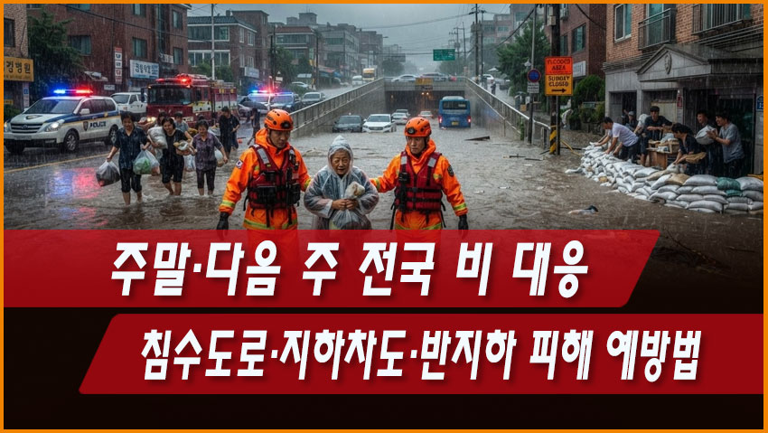 주말&middot;다음 주 전국 비 대응｜침수도로&middot;지하차도&middot;반지하 피해 예방법
