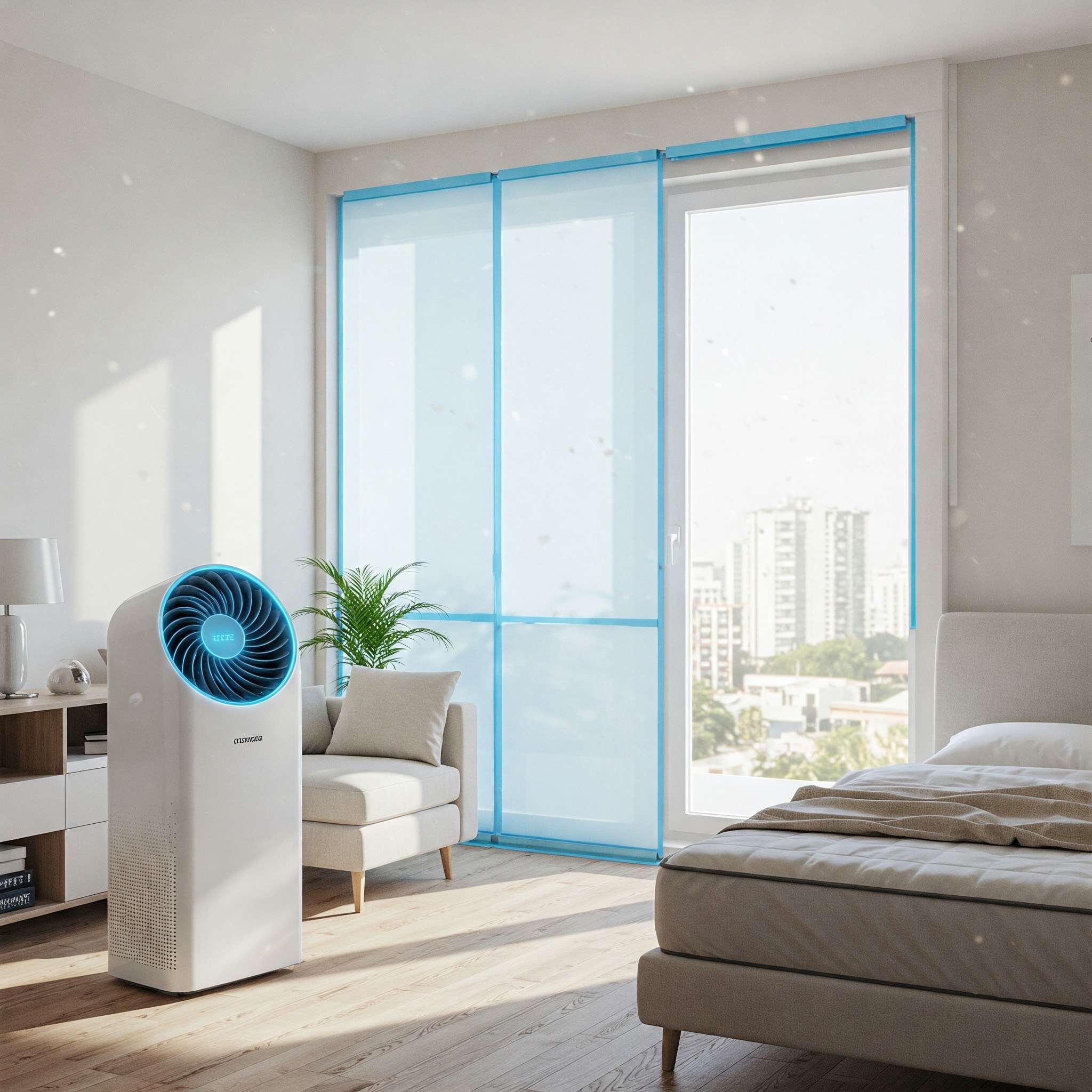 실내 공기청정기를 가동하는 모습