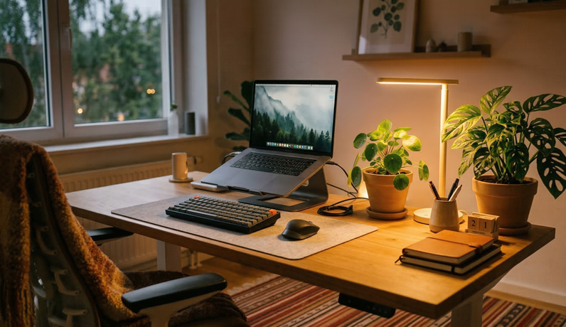번아웃 예방을 위한 따뜻한 조명 설정과 심리적 안정 공간