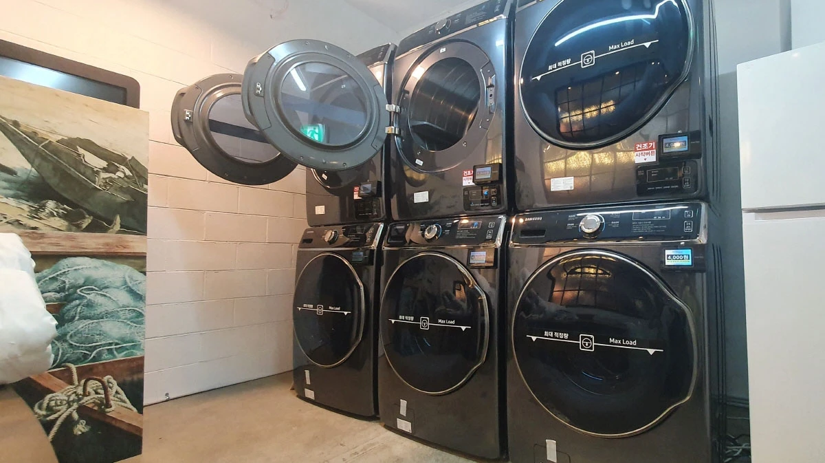 코인세탁기 코인건조기 2단설치