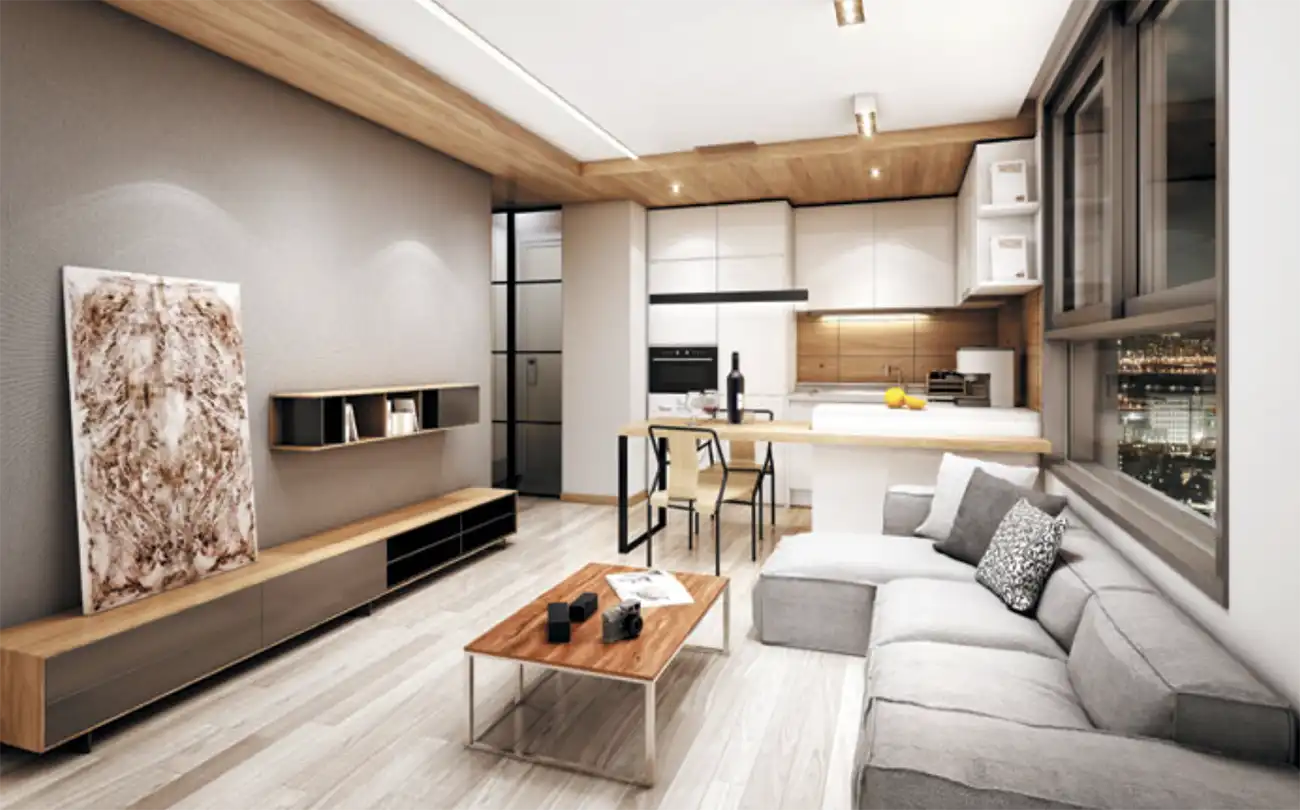 강남역비엘-106오피스텔-내부사진-주방-거실-쇼파