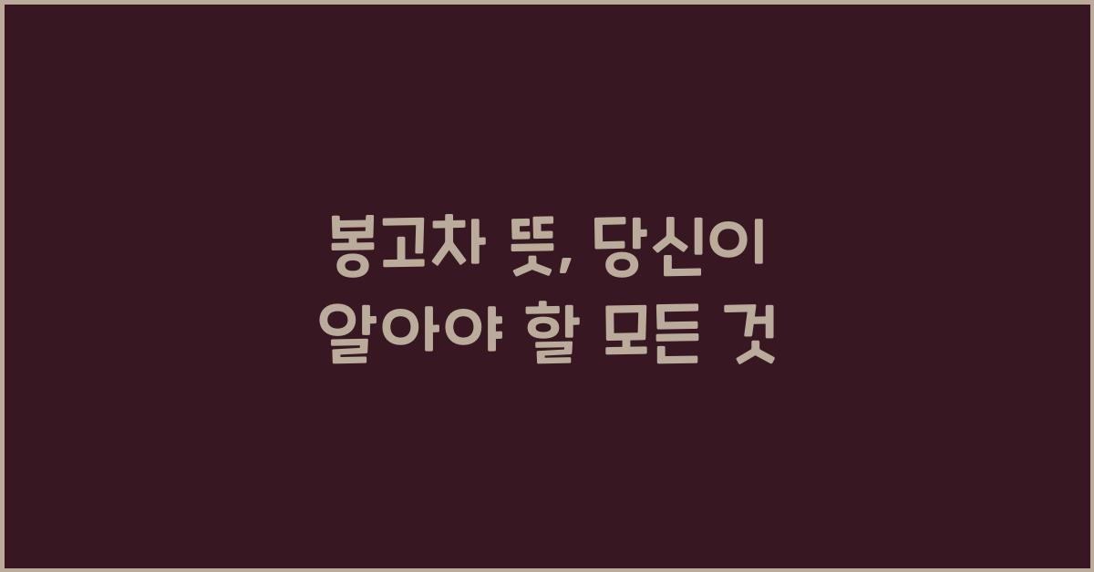 봉고차 뜻