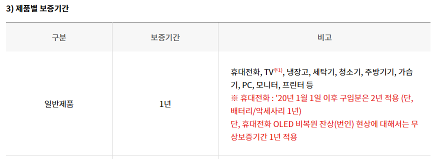 LG전자-TV-무상보증기간