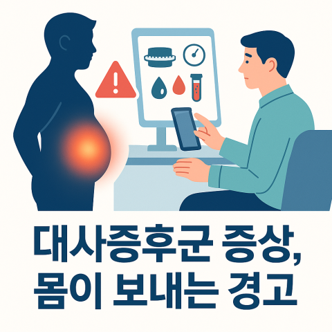 대사증후군 증상과 복부비만&middot;혈압&middot;혈당 이상을 의사와 함께 확인하는 건강정보 썸네일 이미지