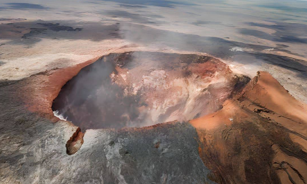 마우나로아 산의 분화구 사진