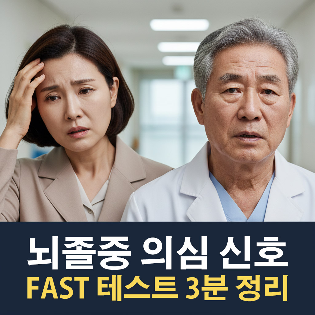 뇌졸중 의심 신호: FAST 테스트 3분 정리