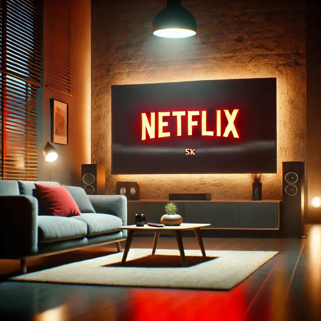 넷플릭스-로고-TV-거실-안락한-조명
