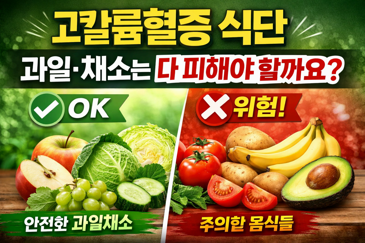 고칼륨혈증 식단, 과일&middot;채소는 다 피해야 할까요?