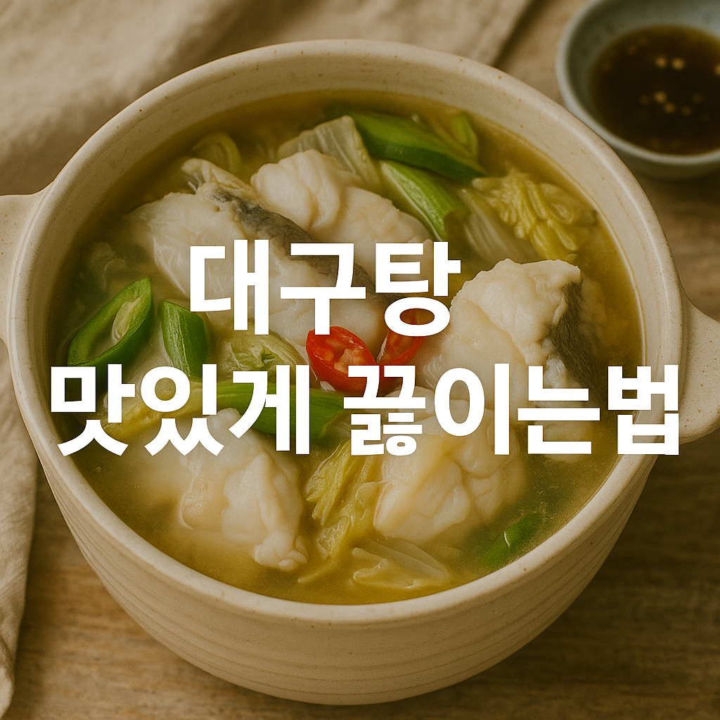 대구탕 맛있게 끓이는 법