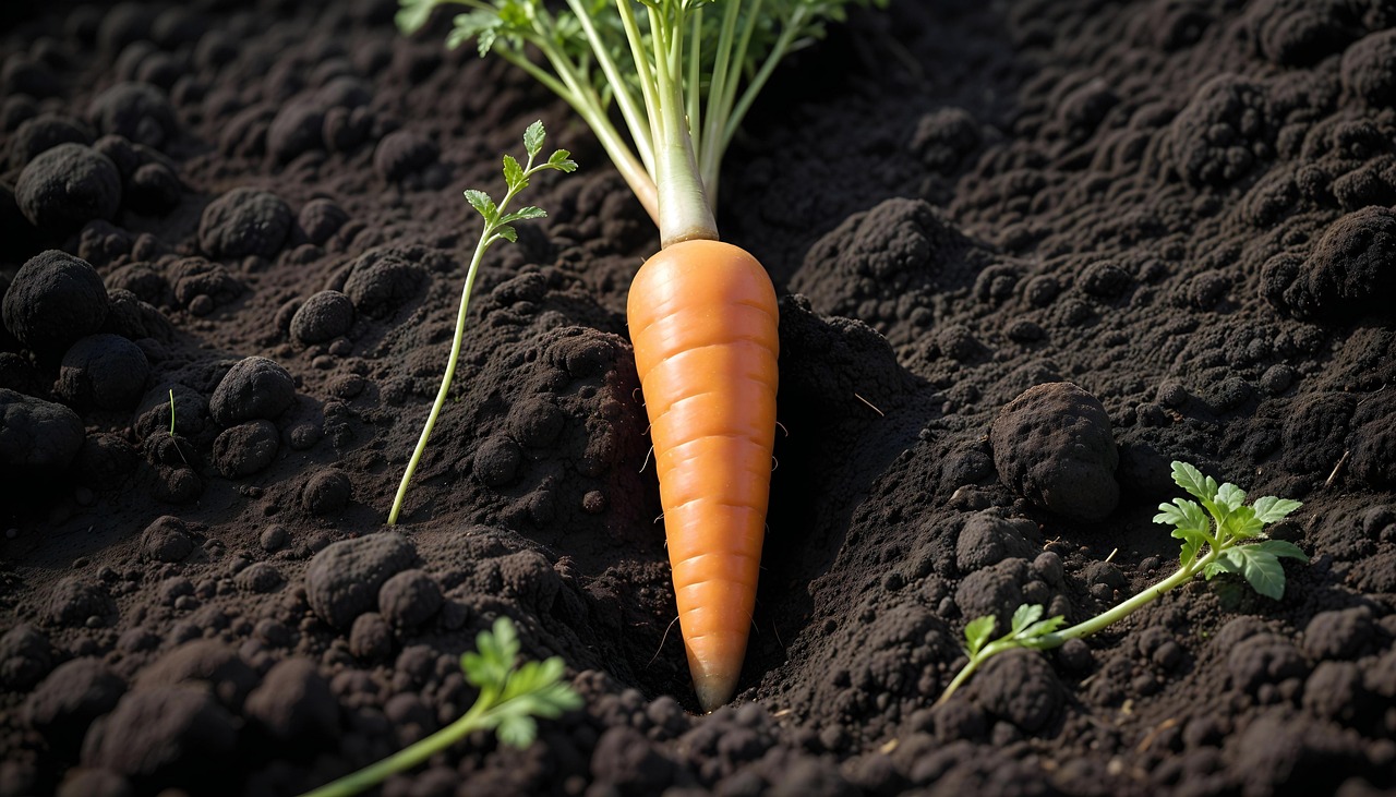 땅뿌리 채소 당근 사진