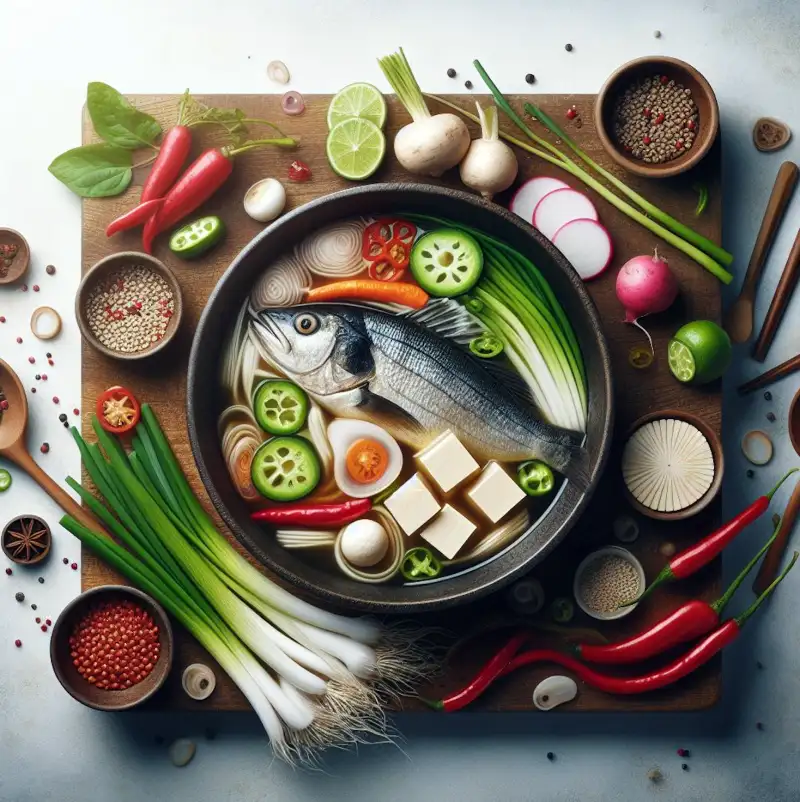 동태와-두부-청양고추-재료들로-요리하는-모습