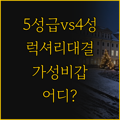 5성급 럭셔리와 4성급 가성비 푸에르..