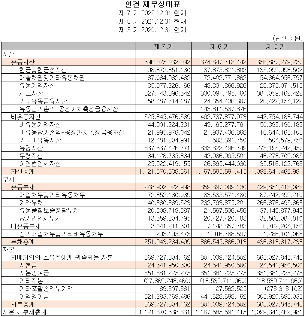 원익IPS - 재무상태표